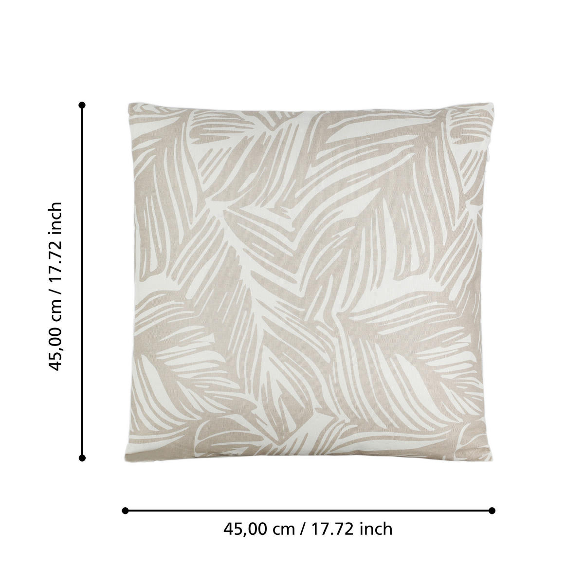 ZIERKISSEN  45/45 cm   - Beige/Creme, Basics, Textil (45/45cm) - Eglo
