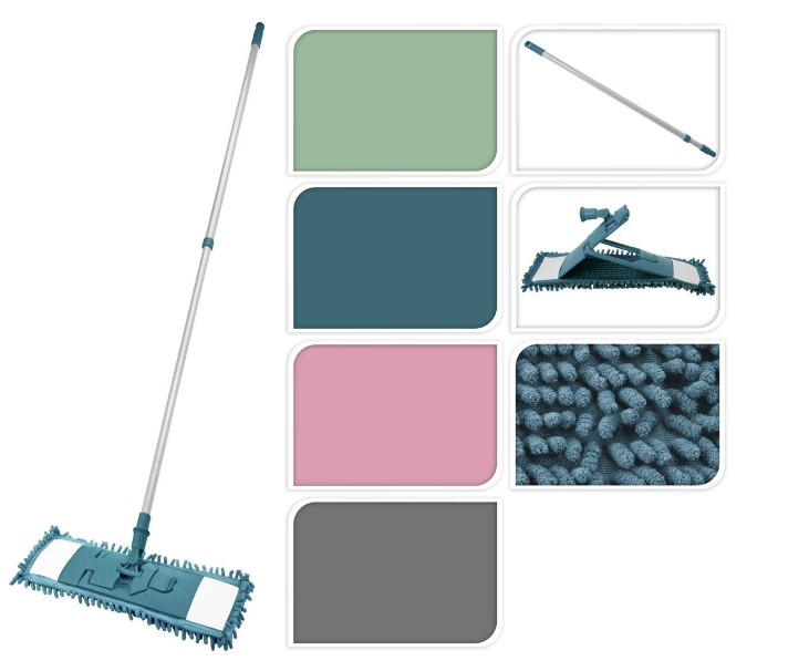 GOLVMOPP - mintgrön/blå, Basics, textil/plast (11,5/2,5/6,5cm) - Best Price