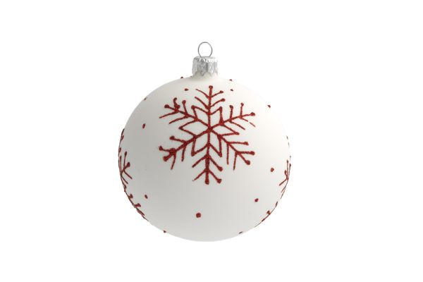 JULGRANSKULA 10 cm  - vit/röd, Lifestyle, metall/glas (10cm) - Best Price
