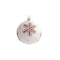 JULGRANSKULA 10 cm  - vit/röd, Lifestyle, metall/glas (10cm) - Best Price
