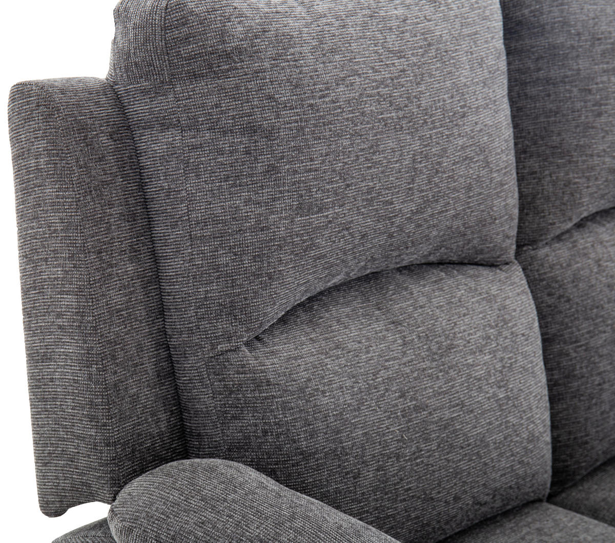 SITZGARNITUR VERONA Leinenoptik Dunkelgrau  - Dunkelgrau/Schwarz, Design, Kunststoff/Textil (84,5/133,5/100,5/92cm) - Livetastic