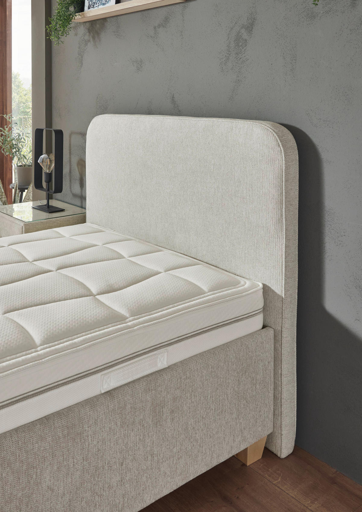 POLSTERBETT 120/200 cm  in Naturfarben  - Weiss/Naturfarben, Konventionell, Holz/Textil (120/200cm) - Beldomo - Sleep
