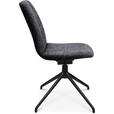 STUHL  in Aluminium Bouclé Metall, Textil  - Lavagrau/Schwarz, Design, Textil/Metall (46/81,5-84,5/55cm) - Johann Jakob