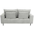 BIGSOFA  in Cord Hellgrau  - Hellgrau/Schwarz, KONVENTIONELL, Textil/Metall (246/100/116cm) - Carryhome