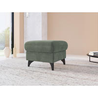 HOCKER GLENDALE E Flachgewebe Dunkelgrün  - Dunkelgrün/Schwarz, KONVENTIONELL, Textil/Metall (58/48/58cm) - Sit & More