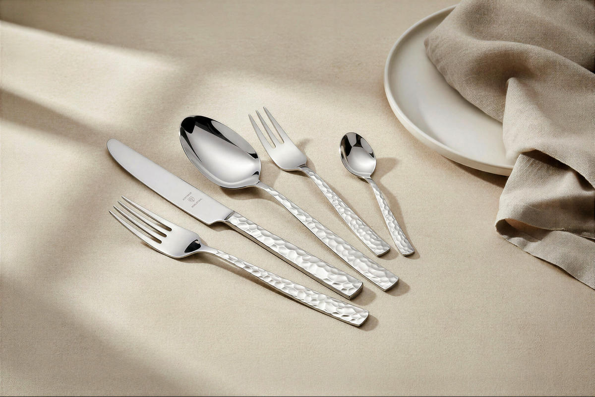SADA PRÍBOROV ušľachtilá oceľ 30-dielne  - farba ušľachtilej ocele/chrómová, Basics, kov (43/25/5cm) - Justinus