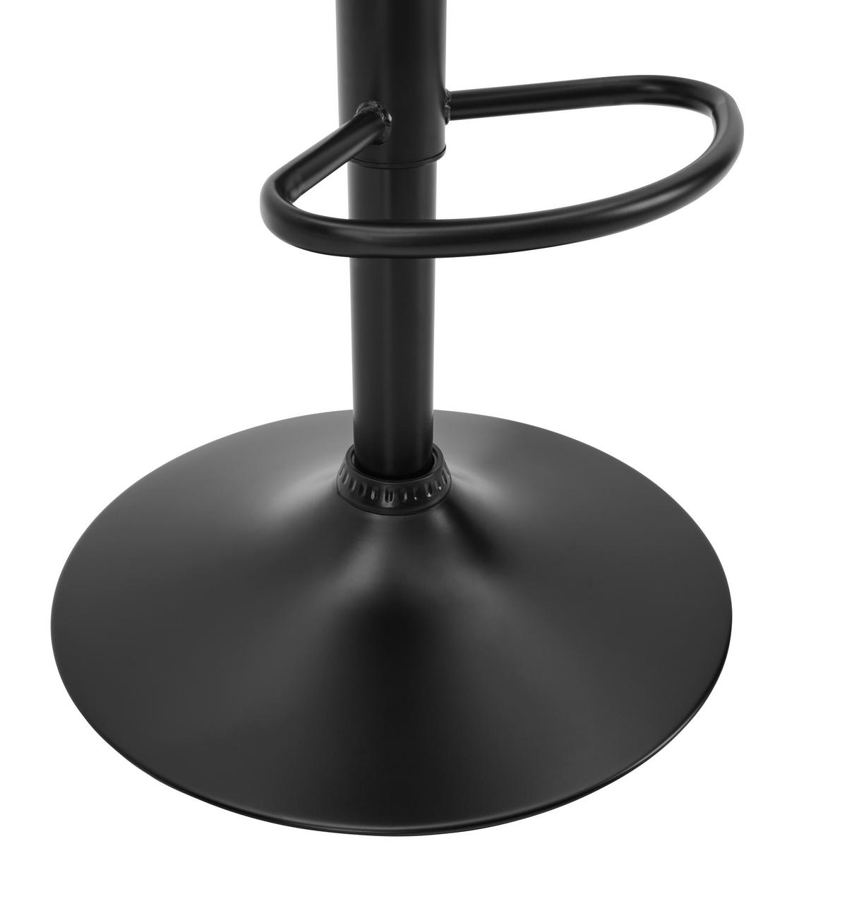 BAROVÁ ŽIDLE, černá, barvy vlašských ořechů - černá/barvy vlašských ořechů, Moderní, kov/dřevo (47/93-114/50cm) - Livetastic