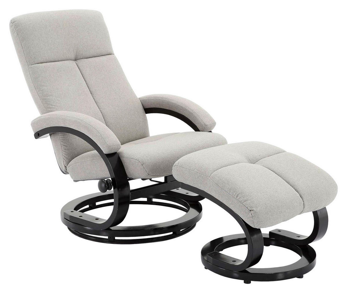 RELAX FOTEL SZETT - világosszürke/fekete, Design, textil/fa (68/82-97/90-120cm) - Carryhome