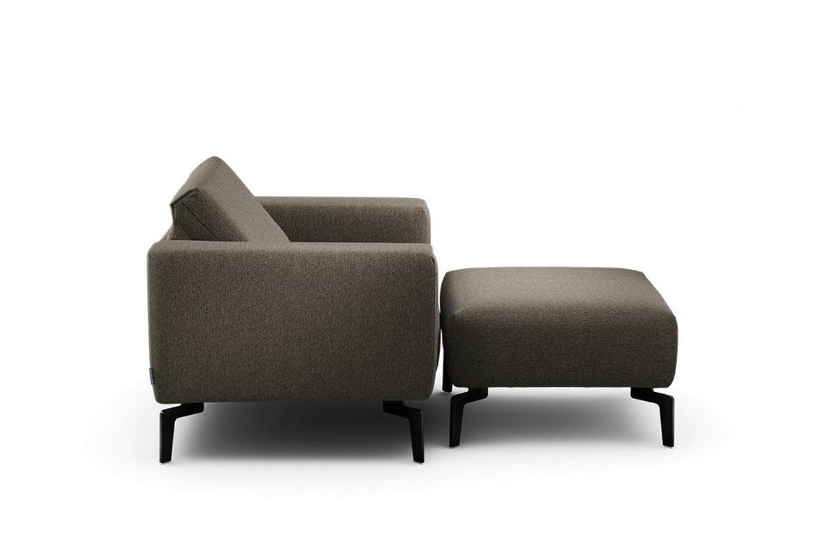 SESSELSET Chenille    - Schwarz/Braun, Design, Textil/Metall (110/85/86-94cm) - SENSOO