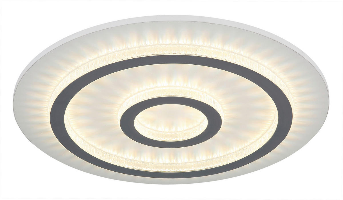 STROPNÍ LED SVÍTIDLO, 45/5,5 cm  - bílá/čiré, Design, kov/plast (45/5,5cm) - Globo