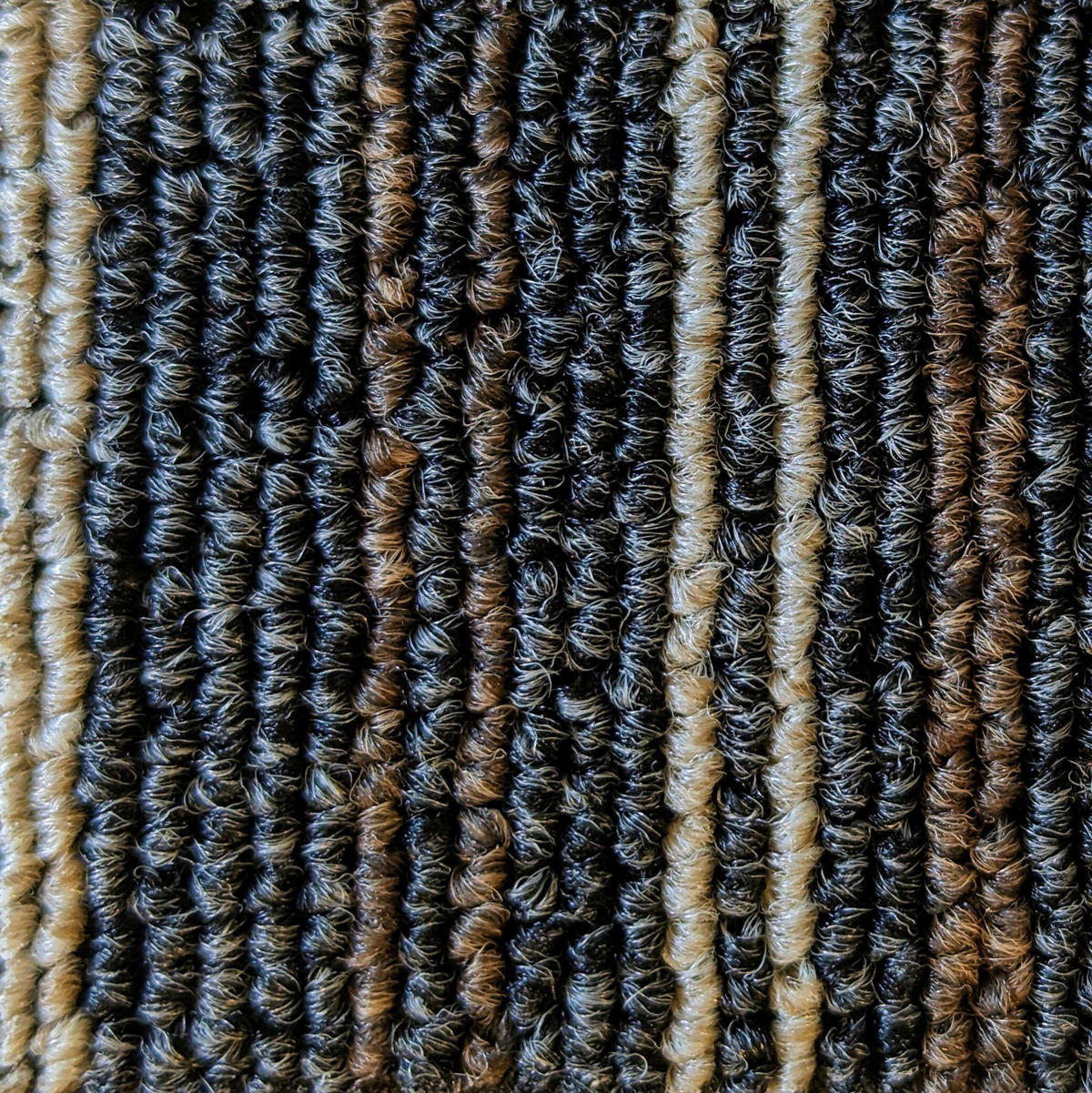 TEPPICHFLIESE 50/50 cm in Braun, Schwarz, Beige  - Beige/Schwarz, Basics, Textil (50/50cm)