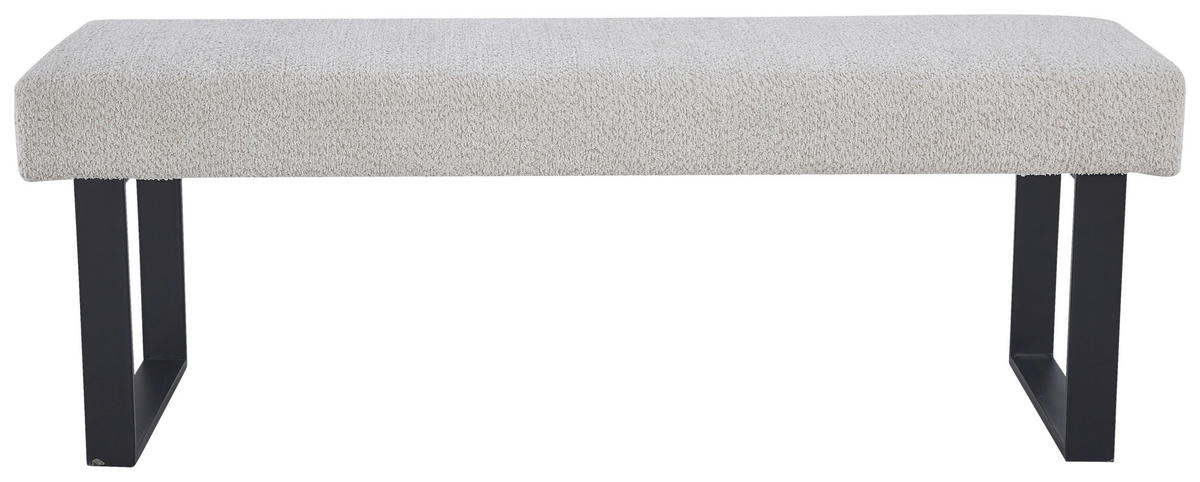 SITZBANK in Metall, Textil Beige  - Beige/Schwarz, KONVENTIONELL, Textil/Metall (140/49/47cm) - MID.YOU