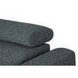 ECKSOFA in Chenille Grau  205/280 cm  - Schwarz/Grau, Design, Textil/Metall (205/280cm) - Xora