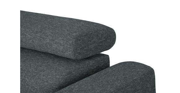 ECKSOFA in Chenille Grau 205/280 cm - Schwarz/Grau, Design, Textil/Metall (205/280cm) - Xora