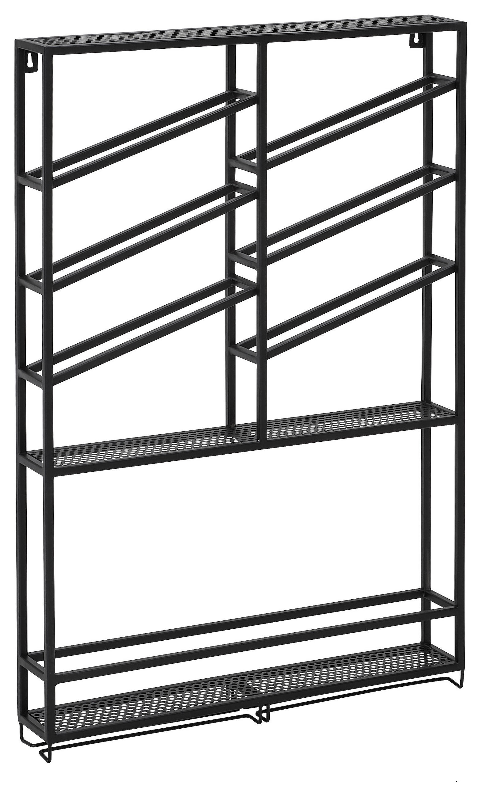 Carryhome Weinregal Schwarz 68x100x11 cm