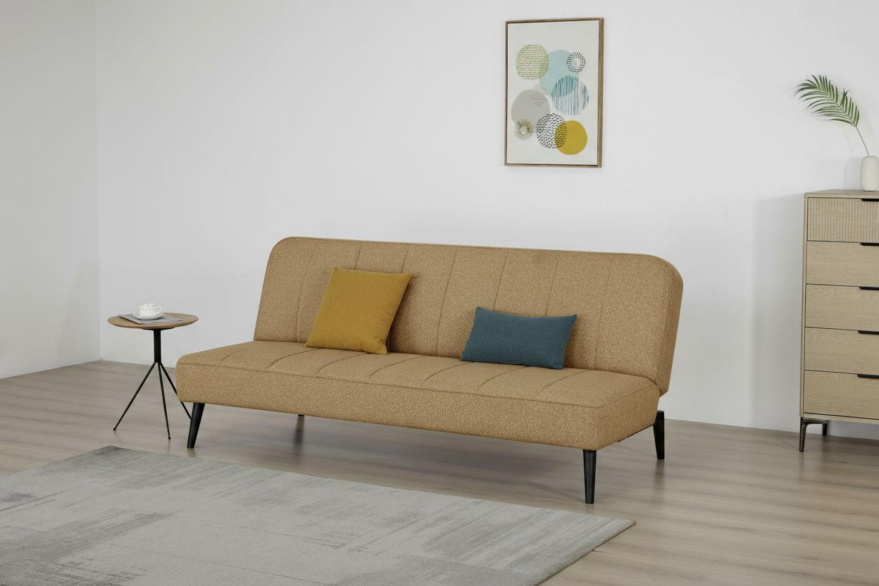 SCHLAFSOFA Frottier Braun  - Schwarz/Braun, Design, Holz/Textil (192/82/90cm) - Livetastic