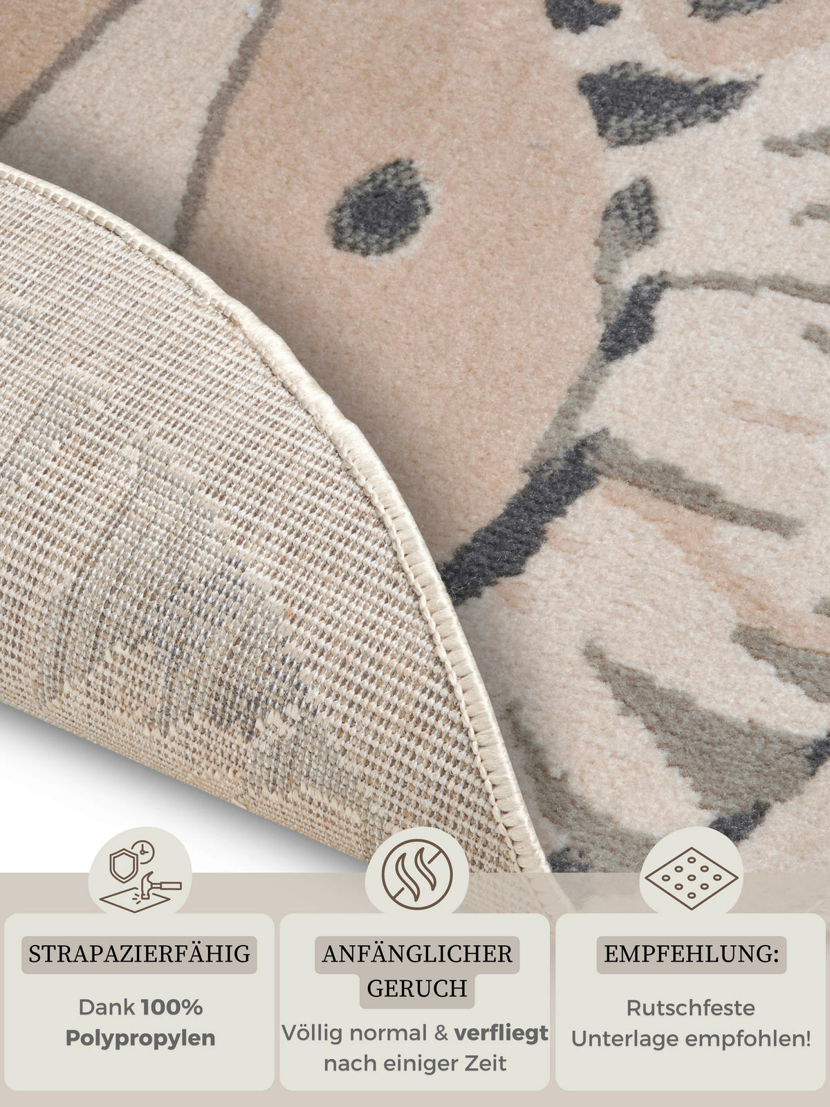 KINDERTEPPICH 140 cm Adventures  - Creme/Grau, Design, Kunststoff/Textil (140cm)