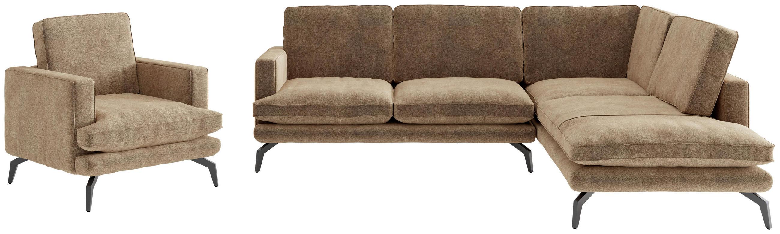 Livetastic SEDACÍ SESTAVA, textil, hnědá