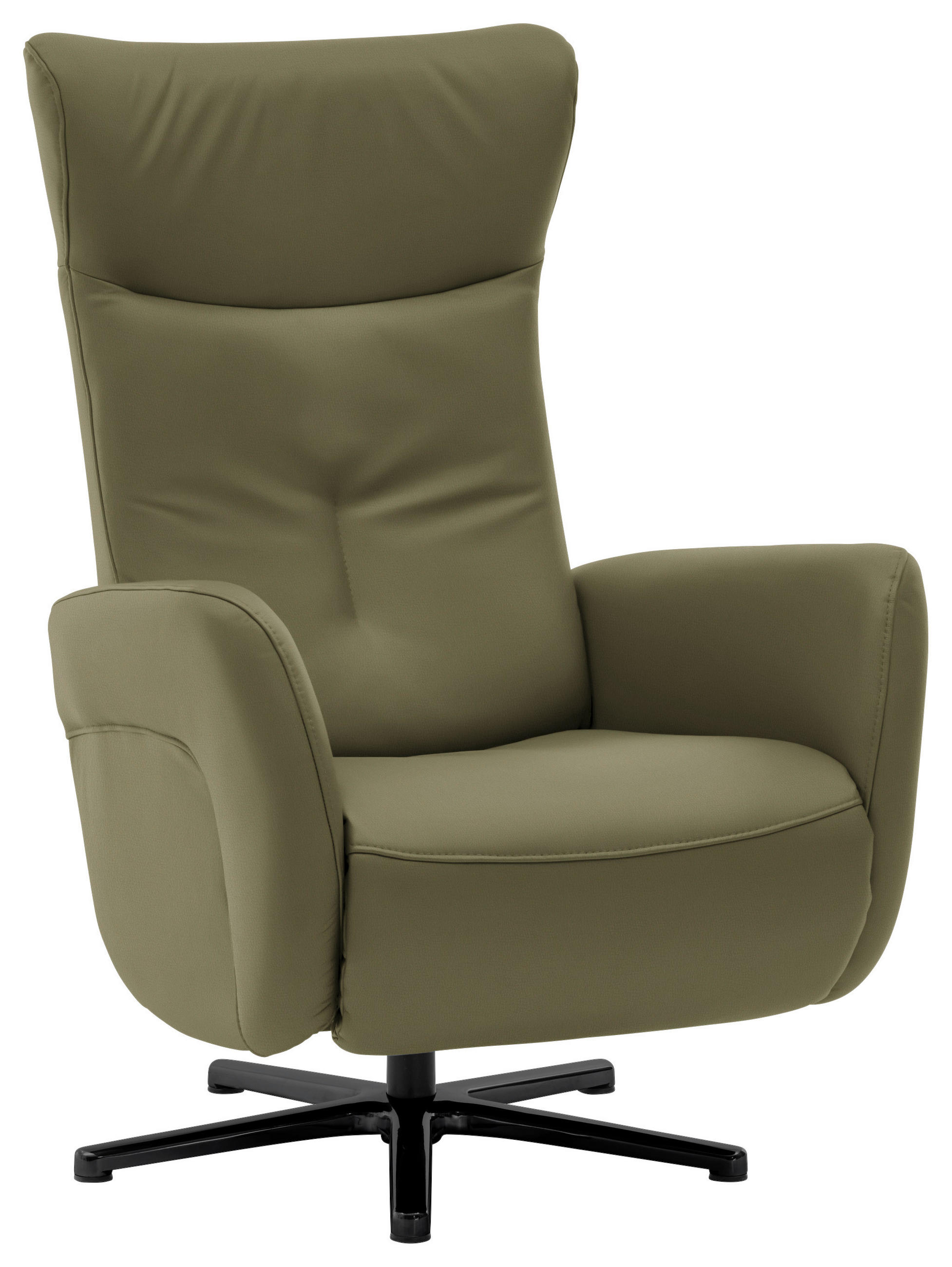 RELAXSESSEL in Leder Grün  - Schwarz/Grün, Design, Leder/Metall (76/112/83cm) - Beldomo Speed