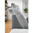 WOHNLANDSCHAFT  in Mikrofaser Hellgrau  - Chromfarben/Hellgrau, Design, Kunststoff/Textil (204/350/211cm) - Xora