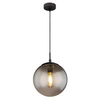 HÄNGELEUCHTE 25/120 cm    - Schwarz, Design, Glas/Metall (25/120cm) - Globo