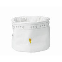 BROTKORB 17/12 cm  - Weiss/Goldfarben, Basics, Textil (17/12cm) - Räder