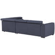 ECKSOFA Blau Struktur  - Blau/Schwarz, Design, Kunststoff/Textil (284/205cm) - Xora