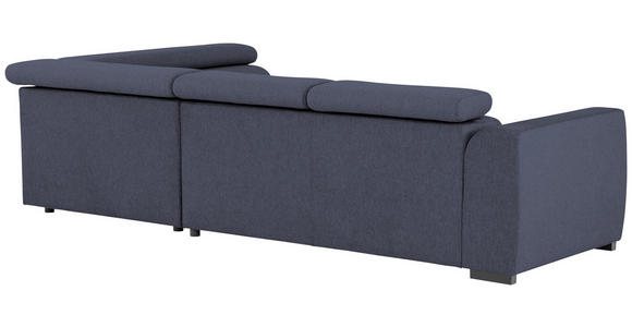 ECKSOFA Blau Struktur - Blau/Schwarz, Design, Kunststoff/Textil (284/205cm) - Xora