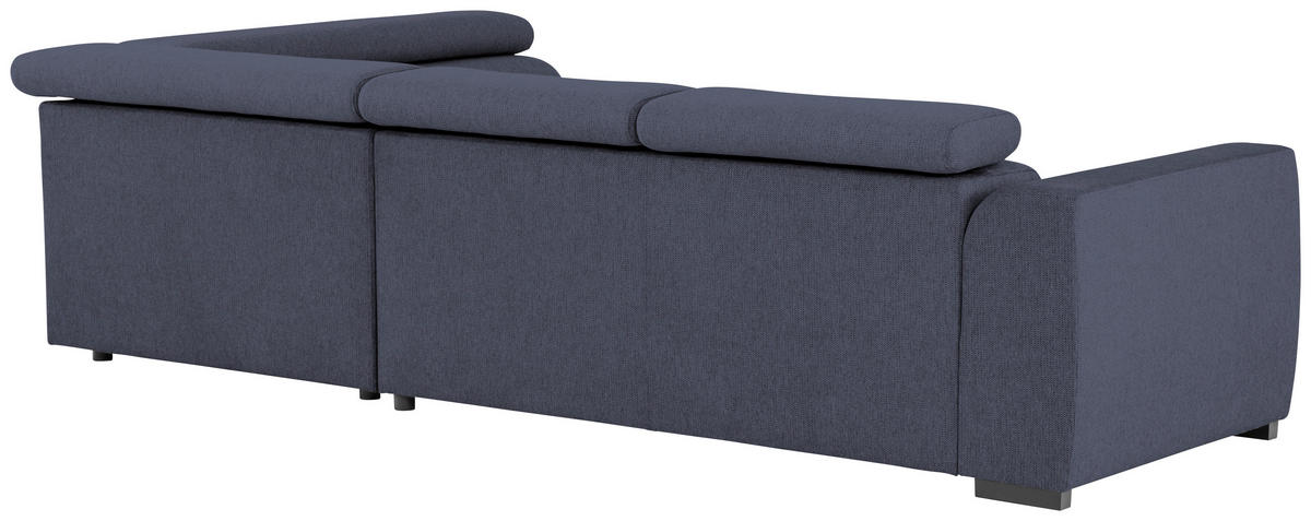 ECKSOFA in Struktur Blau  - Blau/Schwarz, Design, Kunststoff/Textil (284/205cm) - MID.YOU