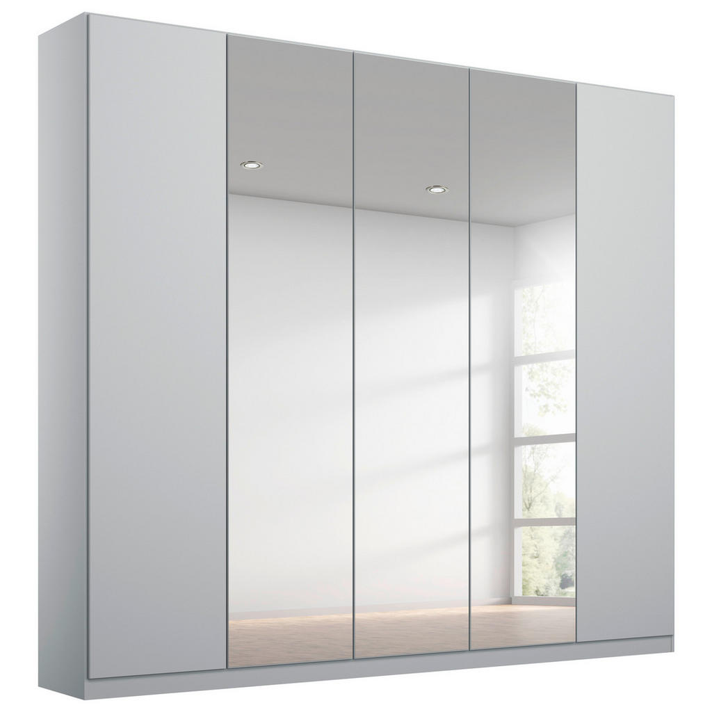 Drehtürenschrank Mit Spiegel 226 cm Alabama, Hellgrau