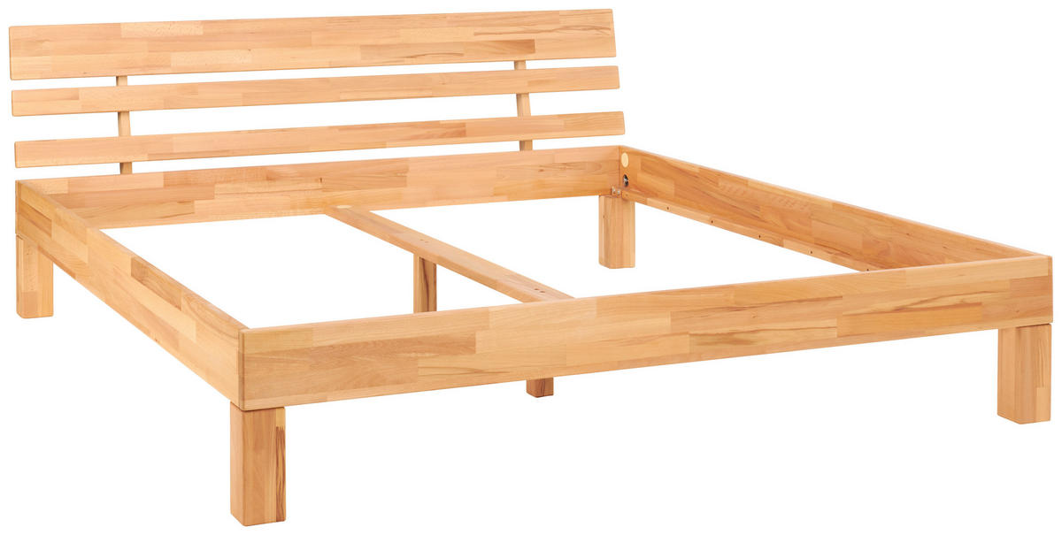 BETT 180/220 cm  in Kernbuche  - Kernbuche, Natur, Holz (180/220cm) - MID.YOU