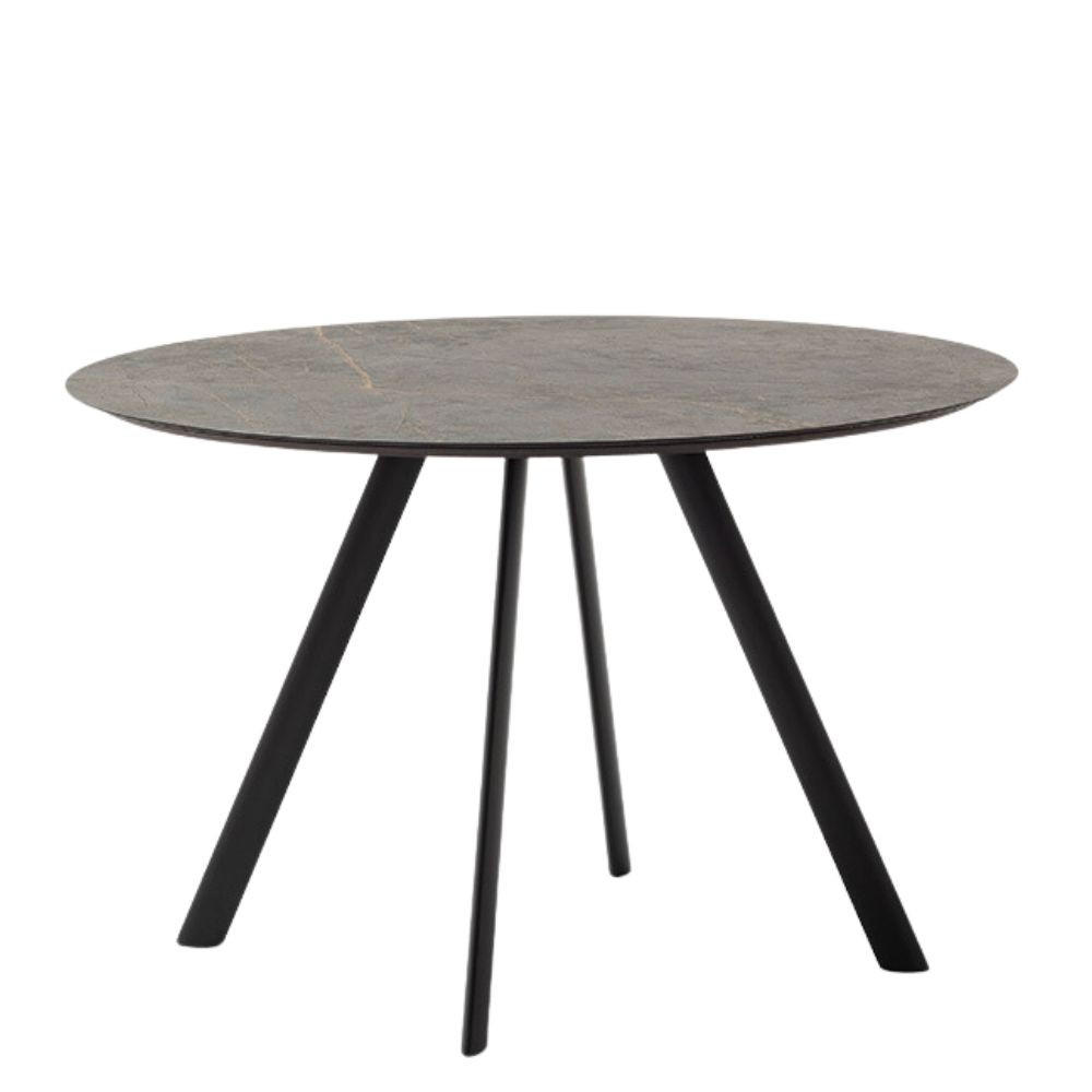 ESSTISCH in Metall, Keramik 120/120/75 cm  - Anthrazit/Graubraun, Design, Keramik/Metall (120/120/75cm) - Schöner Wohnen