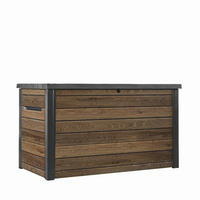 ÚLOŽNÝ BOX NA SEDENIE, plast, 147/86/83 cm - farba vlašského orecha, Basics, plast (147/86/83cm) - Ambia Garden