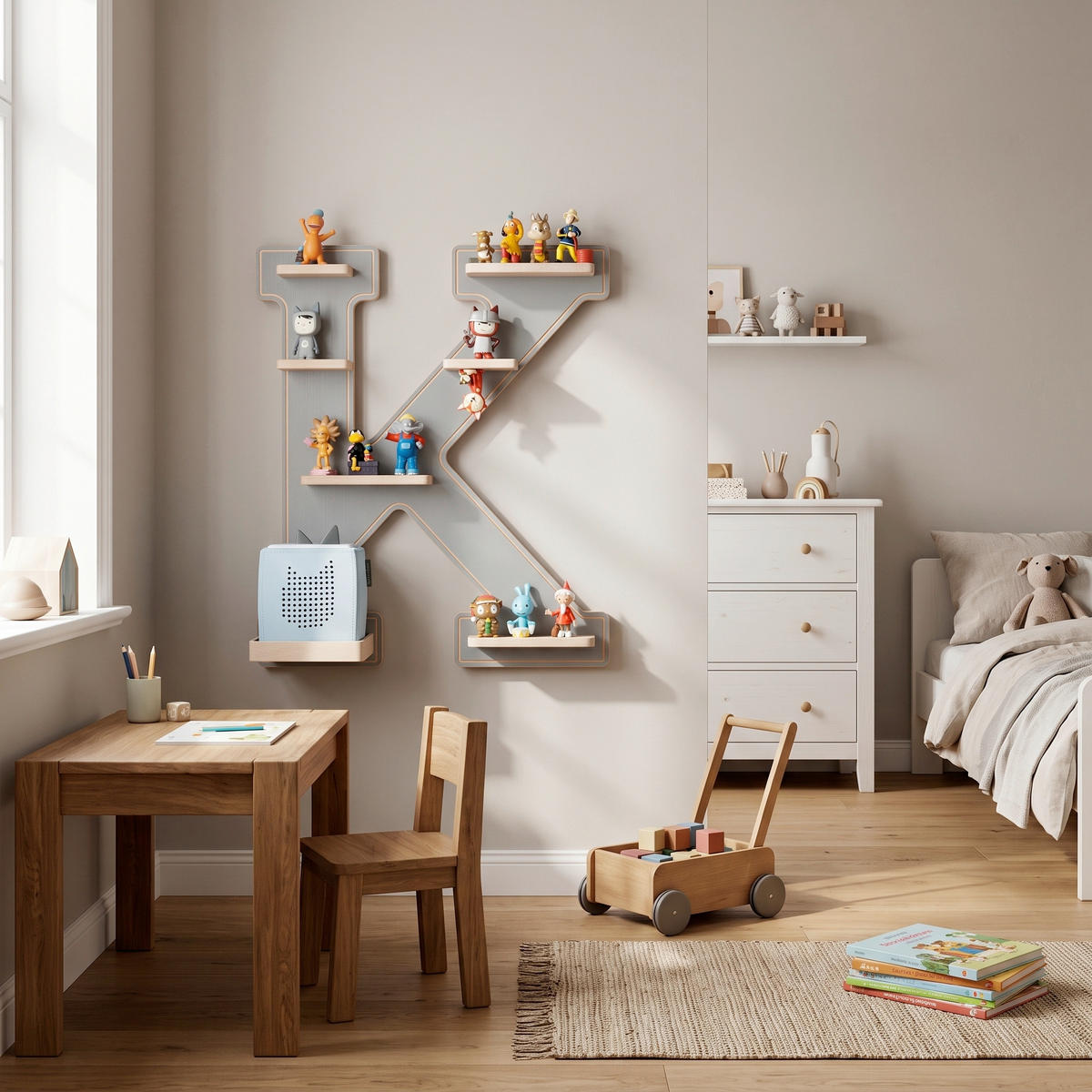 KINDERREGAL  - Grau, Modern, Holzwerkstoff (45/54/19cm) - Livetastic