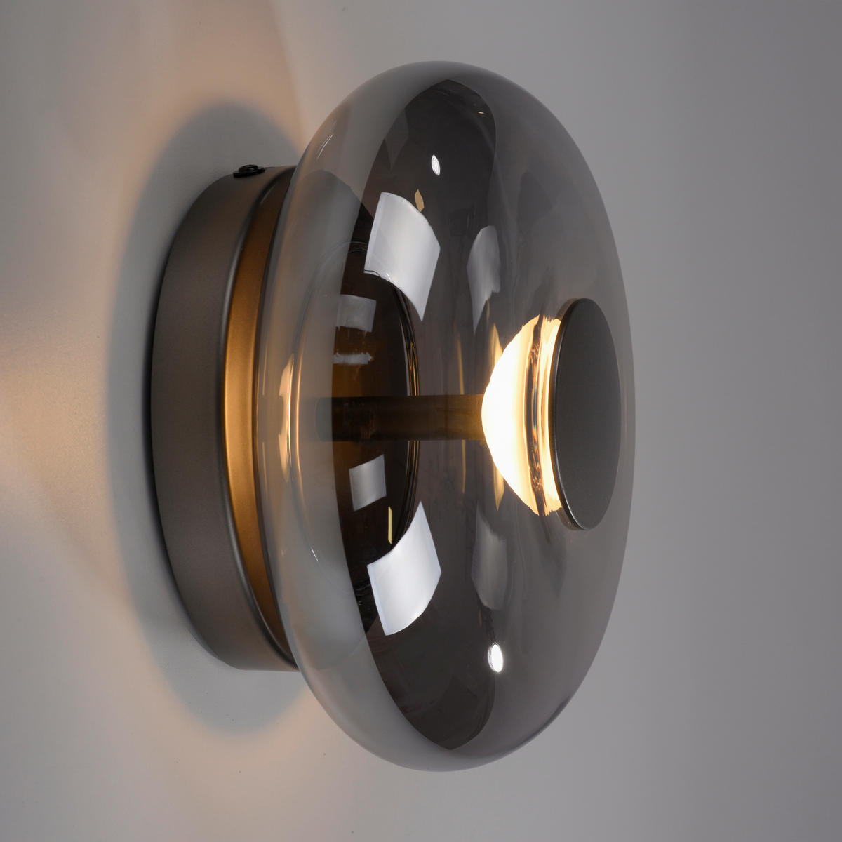 LED-WANDLEUCHTE SW POSH 22/22/11 cm   - Grau, Design, Glas/Kunststoff (22/22/11cm) - Schöner Wohnen