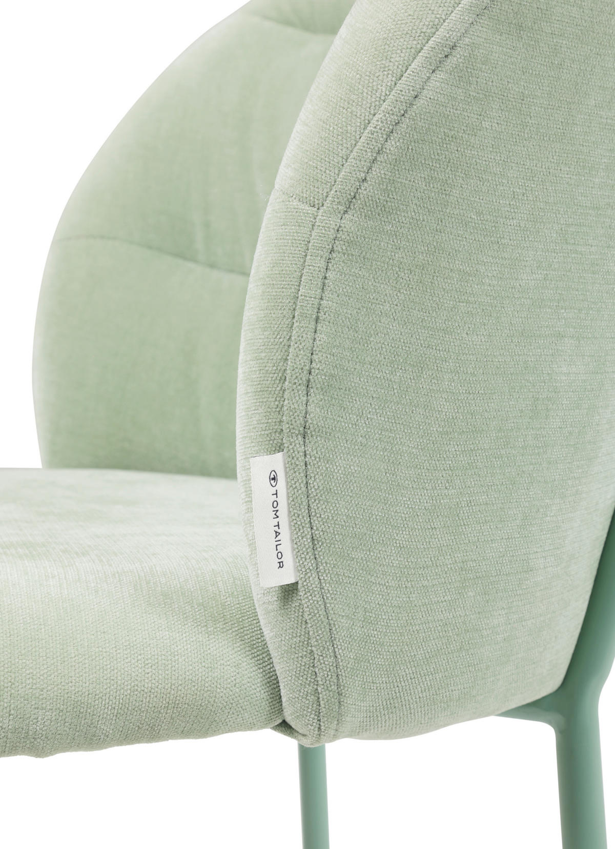 STUHL  in Stahl Chenille Metall, Textil  - Salbeigrün, Basics, Textil/Metall (51/83/59cm) - Tom Tailor