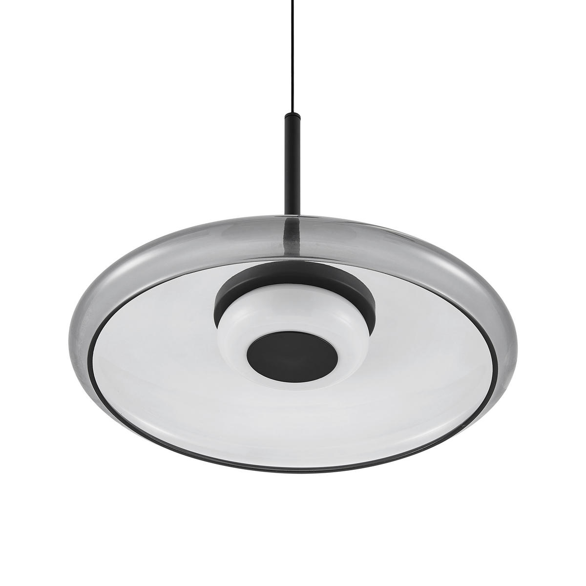 LED-HÄNGELEUCHTE Felis   - Schwarz, Basics, Glas/Metall (25cm) - Novel