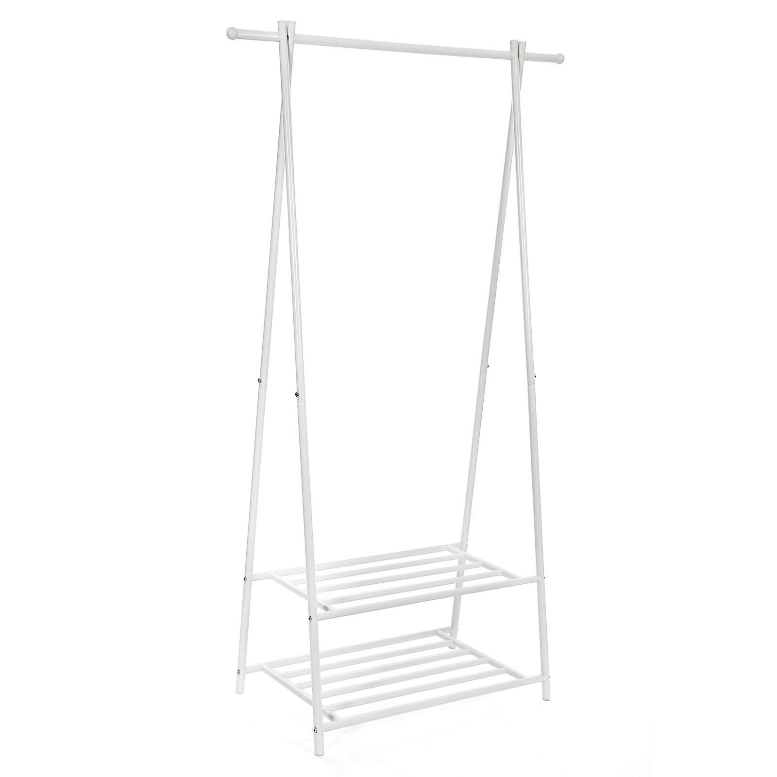 ŠATNÍ STOJAN - bílá, Basics, kov (64/155/41cm)