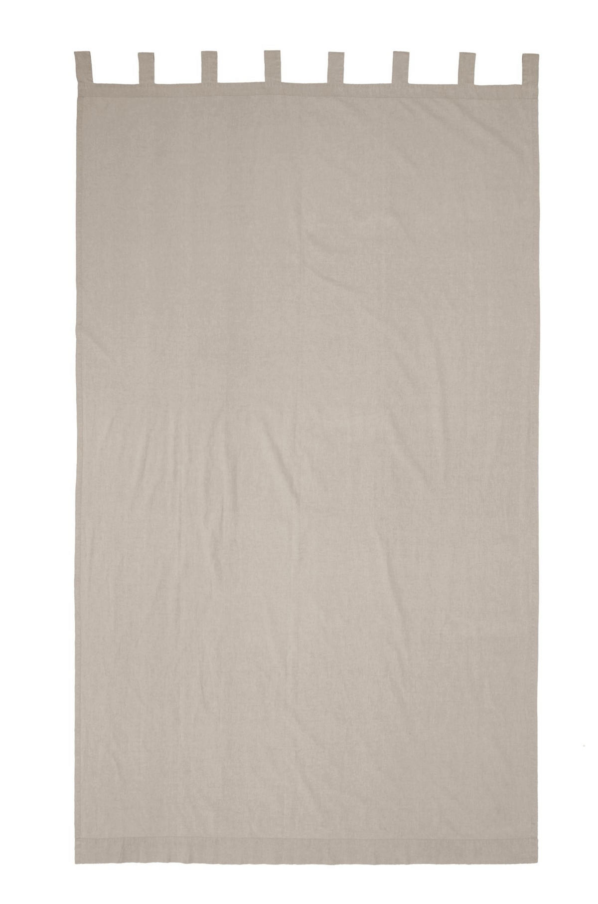 SCHLAUFENVORHANG  - Beige, Basics, Textil (145/250cm)