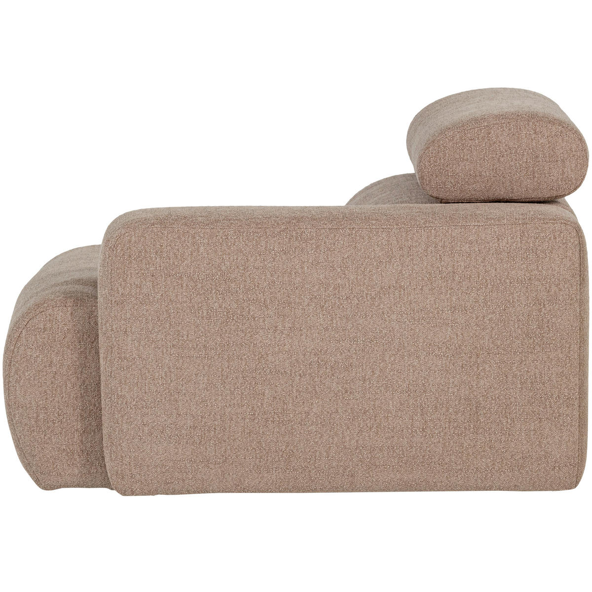 SOFAELEMENT Novi in Bouclé Taupe  - Taupe, Design, Kunststoff/Textil (113/86/109cm) - Livetastic