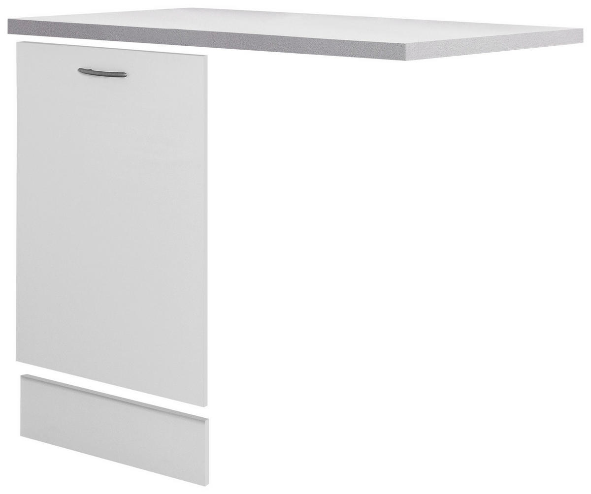 GESCHIRRSPÜLERFRONT 110/85/60 cm  in Weiß, Hellgrau  - Hellgrau/Weiß, Holzwerkstoff (110/85/60cm) - FlexWell