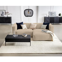 ECKSOFA in Struktur Taupe   - Taupe, MODERN, Textil (255/72/160cm) - Trendmanufaktur