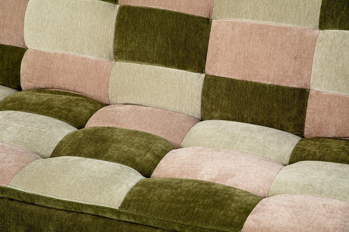 SCHLAFSOFA Chenille Grün, Hellgrün, Hellbraun  - Hellbraun/Naturfarben, Design, Holz/Textil (180cm) - MID.YOU
