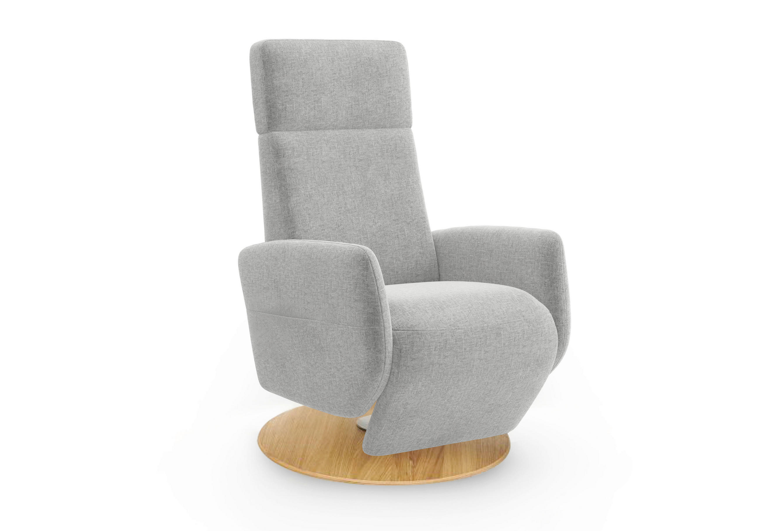 RELAXSESSEL Flachgewebe    - Eichefarben/Hellgrau, KONVENTIONELL, Holz/Textil (71/110/82cm) - Sit & More