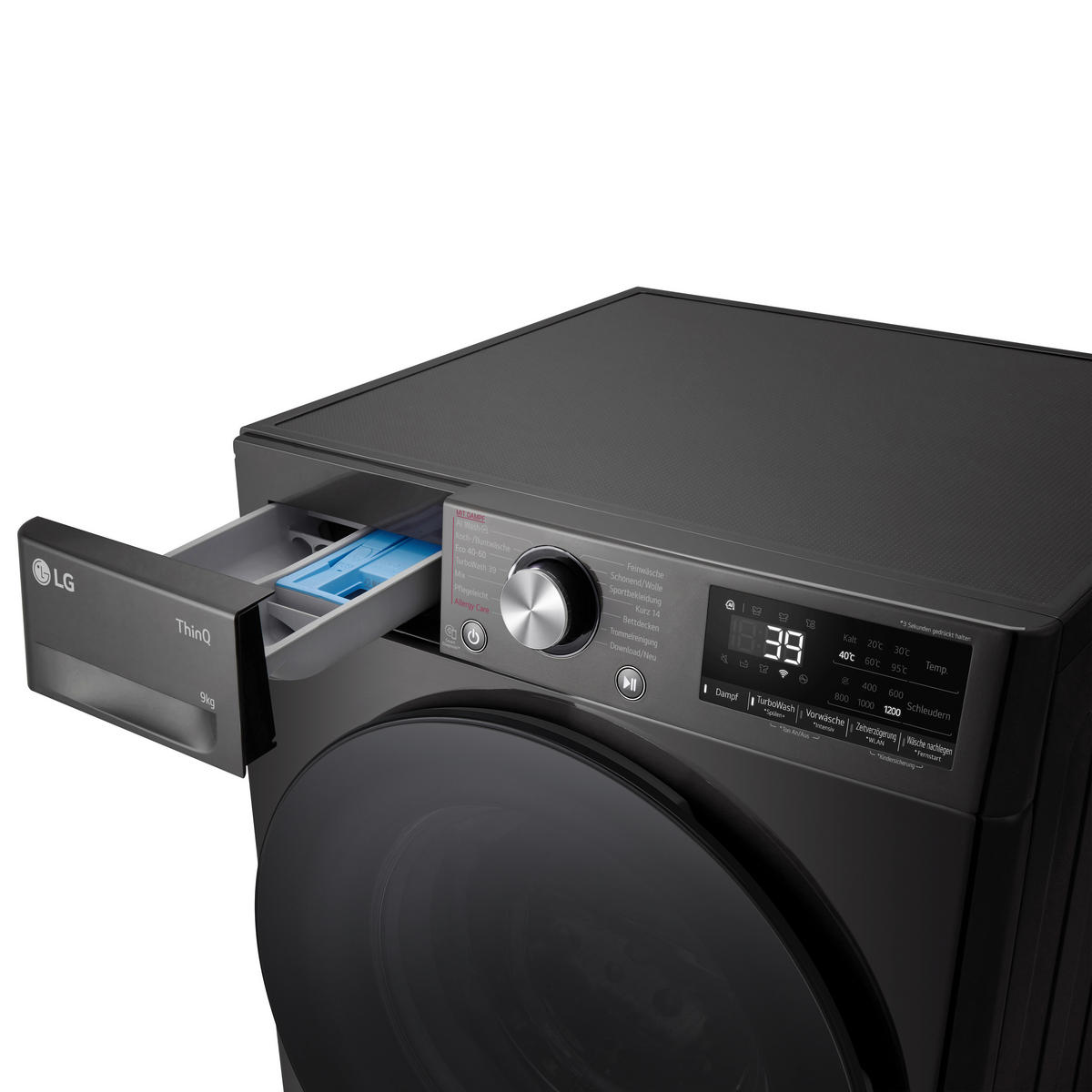 WASCHMASCHINE F2V7SLIM9B   - Schwarz, Basics, Metall (60/85/47,5cm) - LG