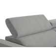 ECKSOFA Hellgrau Feincord  - Hellgrau/Schwarz, Design, Textil/Metall (205/280cm) - Xora