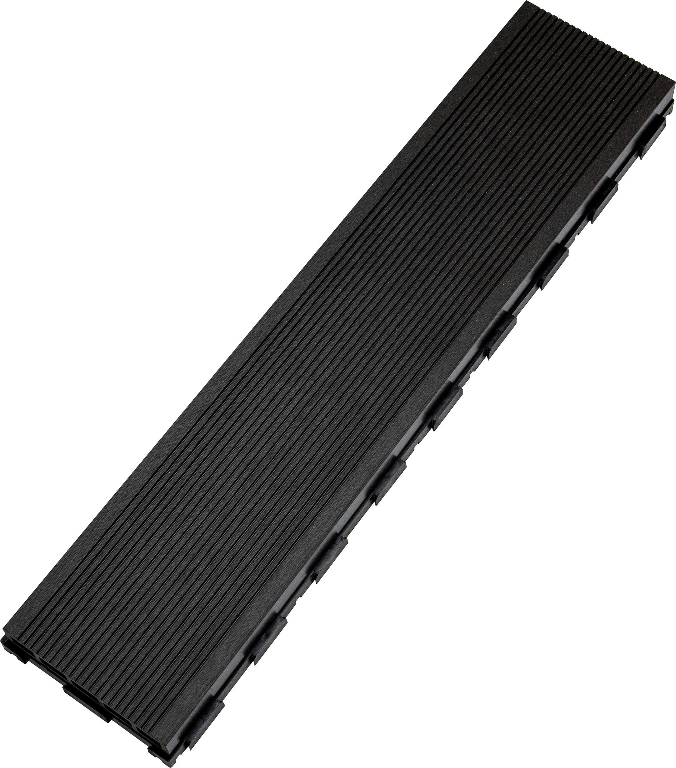TERRASSENDIELE Schwarz 8 Stück - Schwarz, Basics, Kunststoff (59,2/13,4/3,3cm) - Ambia Garden