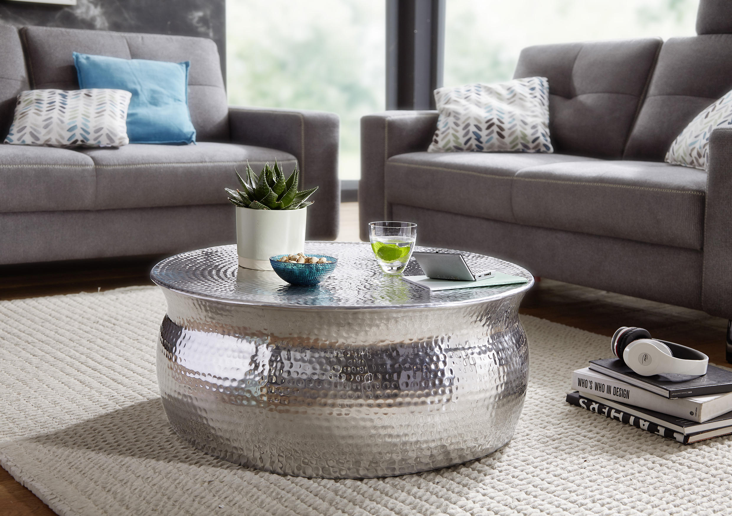 SOFFBORD i metall 75/75/31 cm  - silver, Lifestyle, metall (75/75/31cm) - MID.YOU