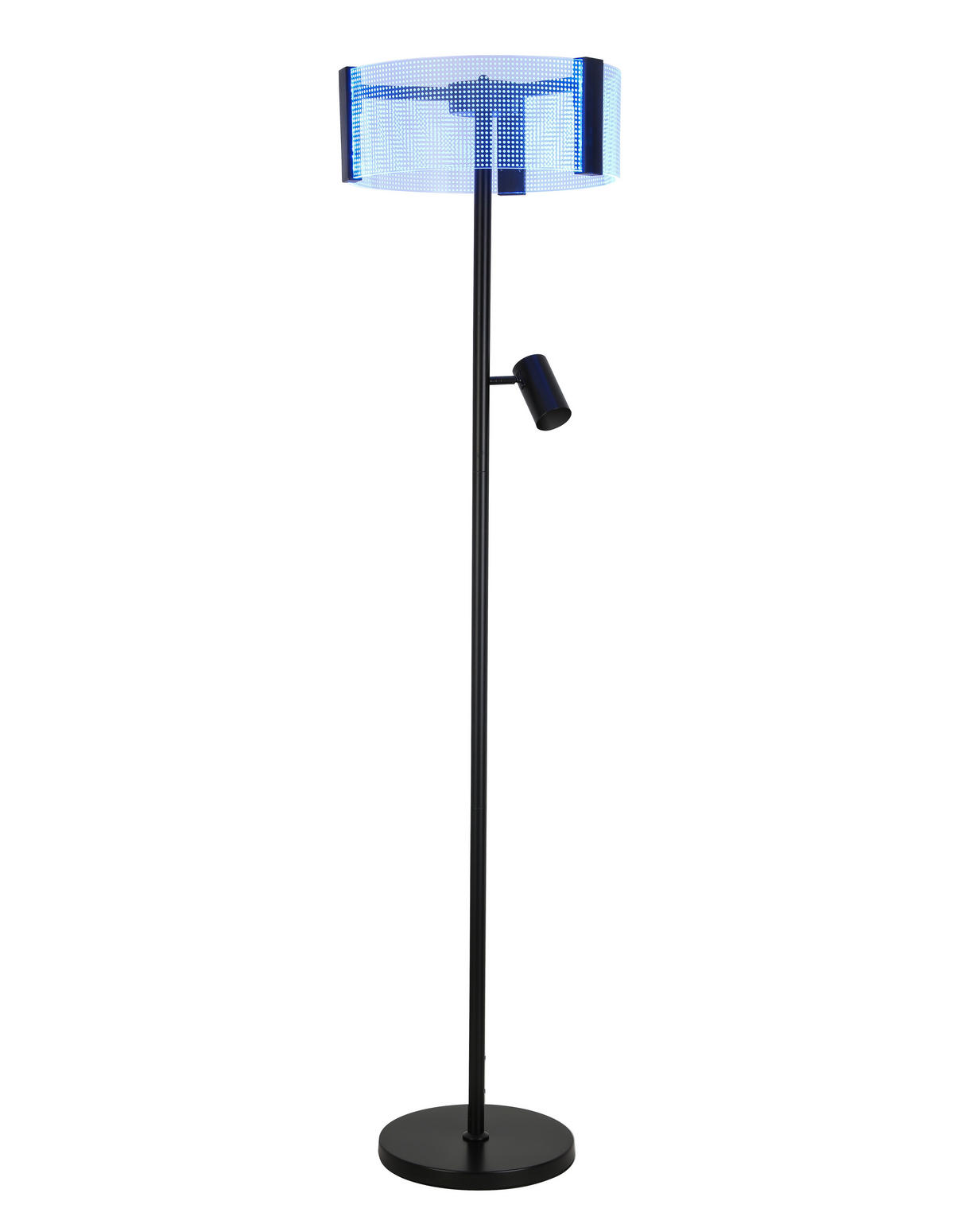 LED-STEHLEUCHTE 40/159 cm   - Transparent/Schwarz, Design, Kunststoff/Metall (40/159cm) - Novel