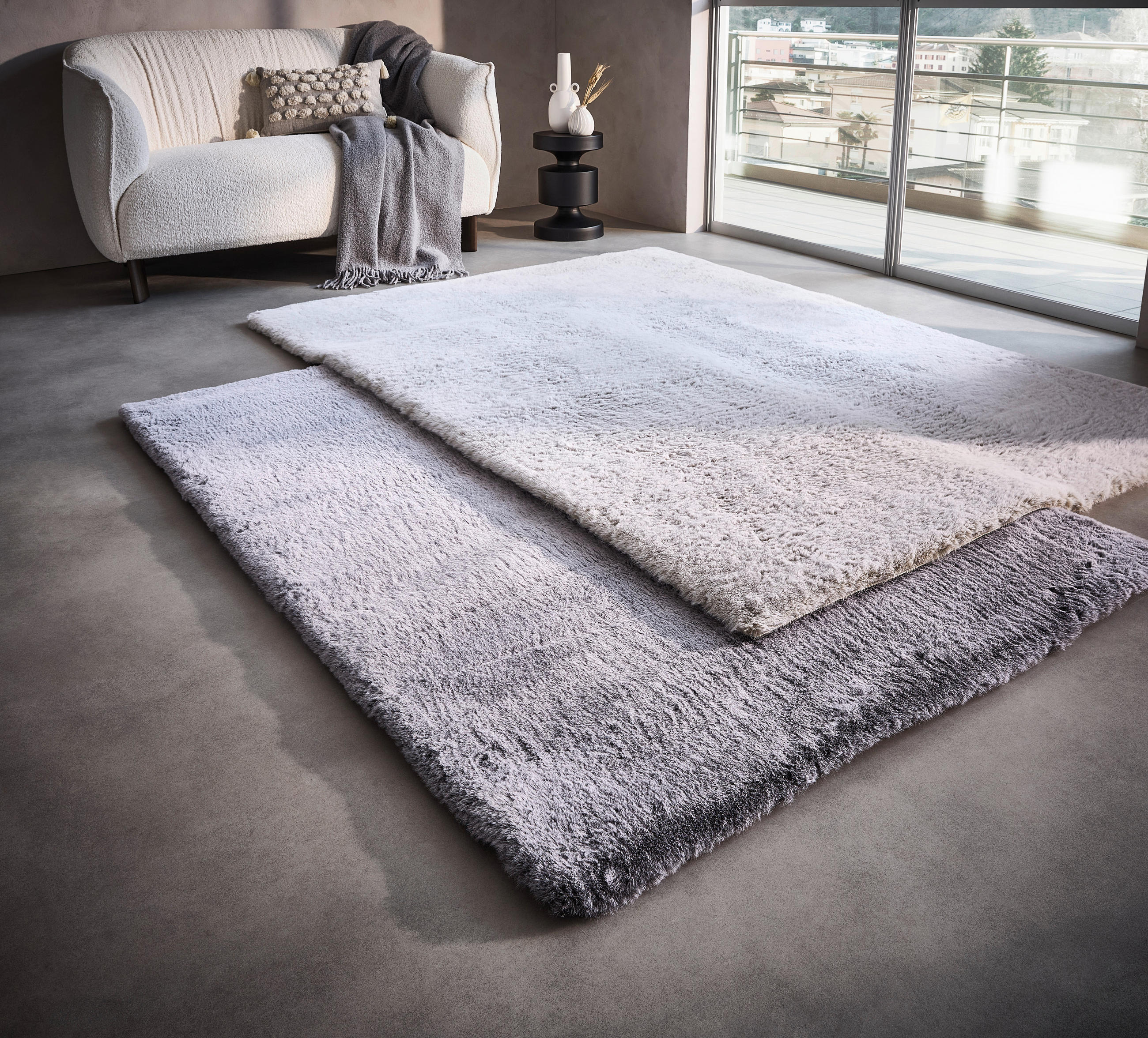 HOCHFLORTEPPICH 80/150 cm Silberfarben  - Silberfarben, Design, Textil (80/150cm) - Novel